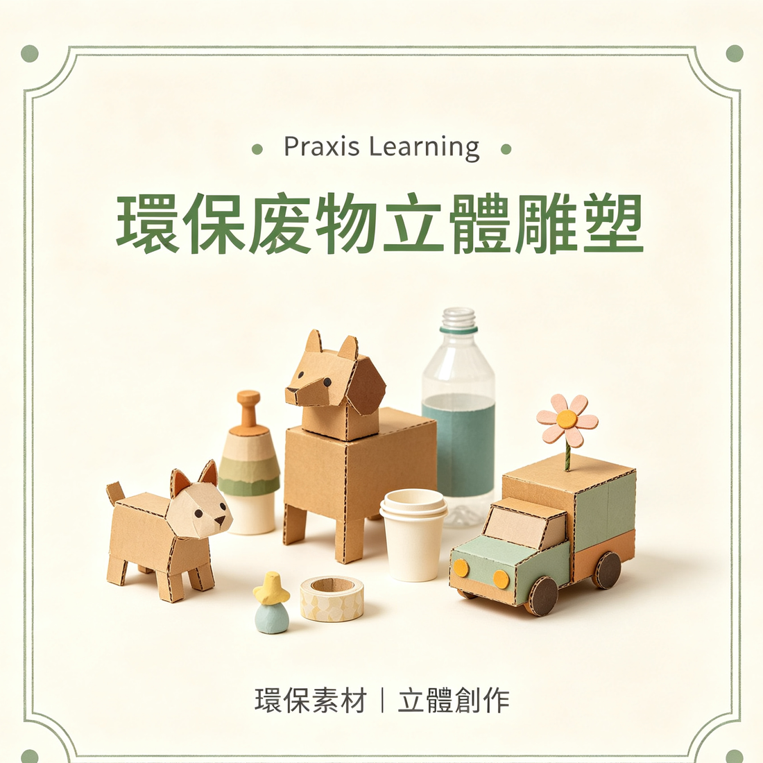 環保廢物立體雕塑｜環保素材立體藝術｜Praxis Learning